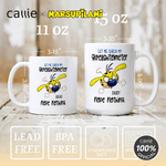 Personalised Yellow-Spotted Leopard Marsupilami 11 oz 15 oz Ceramic Mug with Name Christmas Gift for Friends  | Callie × Marsupilami®