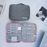 Personalisierte Name Portable Double Layer Cord Organizer Storage Bag mit Griff Büro Reisen Wesentliche Geburtstagsgeschenk für Reise-Enthusiasten