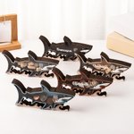 Personalized Wooden Shark Shape Storage Box with Name Birthday Summer Travel Gift for Ocean Lovers Shark Lovers