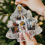 Ornamento personalizzato a forma di albero di Natale con 9 foto e anno Regalo di Natale Anniversario Compleanno per gli amici della famiglia
