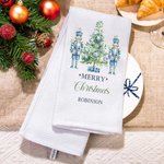 Schiaccianoci personalizzato Albero di Natale Chinoiserie Asciugamano da cucina con nome Cucina Decor Regalo di Natale per la famiglia amico