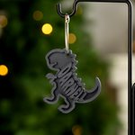 Ornement suspendu personnalisé imprimé en 3D de dinosaures multicolores avec nom Cadeau d'anniversaire de Noël pour les enfants