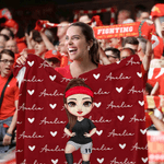 Personalized Heart Cartoon Soccer Character Soft Throw Blanket with Name and Number Game Day Team Gift for Soccer Player Lover