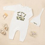 Personalised Just In Time For Hunting Season 100% Cotton Baby Romper Hat Set with Name Outdoor Activity Outfit Hunting Season Gift for Newborns Babies