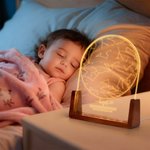 Gepersonaliseerde sterrenkaart acryl LED nachtlampje met tekst en houten basis verjaardag bruiloft jubileum kerstcadeau voor familie paar