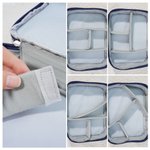 Personalisierte Name Portable Double Layer Cord Organizer Storage Bag mit Griff Büro Reisen Wesentliche Geburtstagsgeschenk für Reise-Enthusiasten