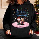 Personalisiertes Sweatshirt mit 2 – 6 Cartoon-Mädchen und Namen Weihnachten täglicher Gebrauch Weihnachtsgeschenk für beste Freundinnen