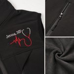 Personalized Embroidered Mini Stethoscope Name Nurse Soft Shell Vest with Zip and Pockets Graduation Nurse Week Gift for Medical Staff Student
