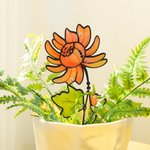 Personalisierte gebeizt Geburt Blume Garten Pfahl mit Text und hölzernen Basis Garten Topf Dekoration Geburtstag Geschenk für Frauen Gärtner
