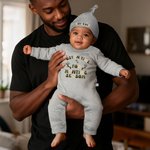 Personalised Just In Time For Hunting Season 100% Cotton Baby Romper Hat Set with Name Outdoor Activity Outfit Hunting Season Gift for Newborns Babies