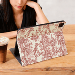 Funda protectora personalizada con diseño Toile De Jouy para iPad con inicial Uso diario Regalo de cumpleaños de Navidad para amigos de la familia