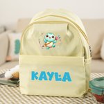 Personalised Multicolour Cute Cartoon Subject Animals Multi-Compartment Kid Backpack with Name Back to School Birthday Gift for Boys Girls