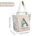 Henkilökohtainen Toile De Jouy Initial Joogamatto Kangaskassi nimi Jooga tarvikkeet Travel Syntymäpäivä Joululahja naisille Jooga ystäville