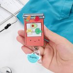 Personalisierte menschliche Organe Pillen Anästhesie Maschine versenkbare Shaker Badge Reel mit Namen und Buddy Anerkennung Krankenschwester Woche Geschenk für Krankenschwester Arzt