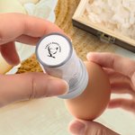 Personalized Hen Silhouette Petal Egg Safe Egg Stamp with Food Grade Ink and Wooden Box Birthday Gift for Family Farmer Breeder