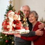 Personalisierte Weihnachten Paar zusammen alt werden Acryl Ornament mit Namen Home Decor Weihnachtsgeschenk für Oma Opa