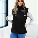 Personalized Embroidered Mini Stethoscope Name Nurse Soft Shell Vest with Zip and Pockets Graduation Nurse Week Gift for Medical Staff Student