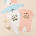 Personalised Just In Time For Hunting Season 100% Cotton Baby Romper Hat Set with Name Outdoor Activity Outfit Hunting Season Gift for Newborns Babies