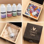 Personalised Chicken Silhouette Egg Petals Stamp Farm Egg Safe Label with Box and Food-Grade Ink Birthday Gift for Family Farmer Breeder