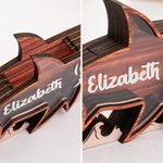 Personalized Wooden Shark Shape Storage Box with Name Birthday Summer Travel Gift for Ocean Lovers Shark Lovers