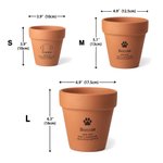 Personalised Pet Name Engraved Dog Ears Plant Pot with Text Garden Decor Pet Loss Sympathy Memorial Gift for Dog Lovers
