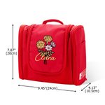 Henkilökohtainen Syntymä Kukka kukkakimppu nimi Multi-Compartment Toiletry Bag peili ja ripustettu koukku kannettava Travel Essential syntymäpäivälahja naisille