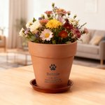 Personalised Pet Name Engraved Dog Ears Plant Pot with Text Garden Decor Pet Loss Sympathy Memorial Gift for Dog Lovers