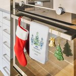 Schiaccianoci personalizzato Albero di Natale Chinoiserie Asciugamano da cucina con nome Cucina Decor Regalo di Natale per la famiglia amico