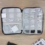 Personalisierte Name Portable Double Layer Cord Organizer Storage Bag mit Griff Büro Reisen Wesentliche Geburtstagsgeschenk für Reise-Enthusiasten