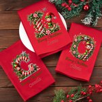 Personalized Merry Christmas Cute Elf Initial 100% Cotton Red Christmas Napkin with Name Table Decor Christmas Gift for Family Friends
