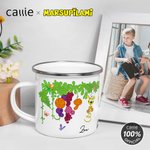 Mug en émail Marsupilami 295 ml avec nom Utilisation quotidienne Cadeau d'anniversaire pour enfant | Callie × Marsupilami®.