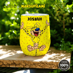 Personalised Cartoon Long-Tailed Leopard Marsupilami 12 oz Wine Tumbler with Name Birthday  Christmas Gift for Kids Friends | Callie × Marsupilami®