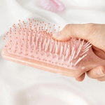Personalized Birth Flower Paddle Air Cushion Comb with Name and Handle Ribbon Makeup Tool Christmas Birthday Gift for Women Girls