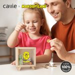 Tirelire personnalisée en Marsupilami à fenêtre transparente avec nom Cadeau d'anniversaire pour enfants | Callie × Marsupilami®.