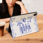 Toile De Jouy Personnalisée Fleur de naissance Papillon Chapitre de la Bible Pad Cover Protective Cover pour iPad Utilisation quotidienne Noël Anniversaire Cadeau pour femmes