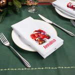 Tovagliolo di Natale personalizzato in 100% cotone con nome decorazione da tavola regalo di Natale per bambini famiglia e amici