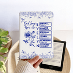 Personalised Toile De Jouy Birth Flower Bible Chapter Name Kindle Case for Multiple Models Christmas  Birthday Gift for Book Lover Bookworm