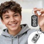 Personalisierte Heartfelt Reminder Foto Schlüsselanhänger Tasche Tag mit Namen und Text Geburtstag Weihnachten Geschenk für Familie Freunde