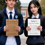 Gepersonaliseerd USA Adventure Map Naam Tijdschrift Notebook met gelinieerde pagina's en Cover Naam Gap Year Afstuderen Gift voor kinderen Afgestudeerden