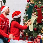 Gepersonaliseerde Gebreide Kerstsok met Geborduurde Naamletter Openhaard- en Kerstboomdecoratie Kerstcadeau voor Familie en Vrienden