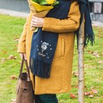 Personalized Watercolor Style Flower Multicolor Super Soft Tassel Warm Scarf with Name Christmas Birthday Anniversary Gift for Family Friends 4
