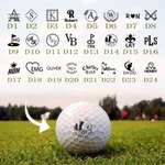 Personalized Monogram Initial Colorful Golf Ball Stamp with Metal Storage Box Golf Accessory Birthday Gift for Golf Player