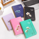 Personalised Watercolour Flower 2026 Planner Spiral A5 Notebook with Weekly and Monthly Planner Pages Birthday New Year Gift for Girls Women