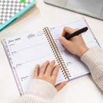 Personalised Watercolour Flower 2026 Planner Spiral A5 Notebook with Weekly and Monthly Planner Pages Birthday New Year Gift for Girls Women