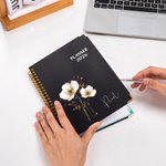 Personalised Watercolour Flower 2026 Planner Spiral A5 Notebook with Weekly and Monthly Planner Pages Birthday New Year Gift for Girls Women