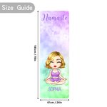 Alfombrilla de yoga superabsorbente de acuarela personalizada con nombre y título Accesorios deportivos Regalo de cumpleaños para los amantes del yoga