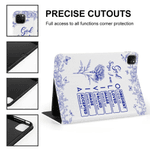 Toile De Jouy Personnalisée Fleur de naissance Papillon Chapitre de la Bible Pad Cover Protective Cover pour iPad Utilisation quotidienne Noël Anniversaire Cadeau pour femmes