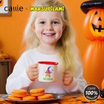 Personalized Multicolour Classic Cartoon Bats Halloween Witch Marsupilami 12 oz Enamel Mug with Name Halloween Gift for Kids | Callie × Marsupilami®