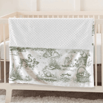 Ours Retro Personnalisé Cerf Forêt Animaux Doux Couverture avec Nom et Prénom Cadeau d'Anniversaire Douche de Bébé pour Nouveau-Nés Enfants