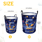 Panier à linge imperméable personnalisé Planète Univers Nébuleuse Étoile avec poignée Initiales et texte Noël Anniversaire Cadeau pour garçon